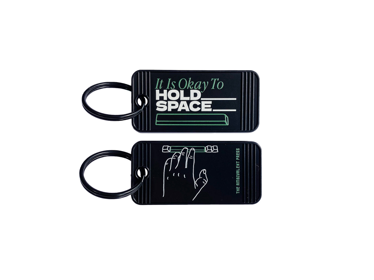 Mental Wellness Self-Care Rectangle Keychain - The Ambivalent Press