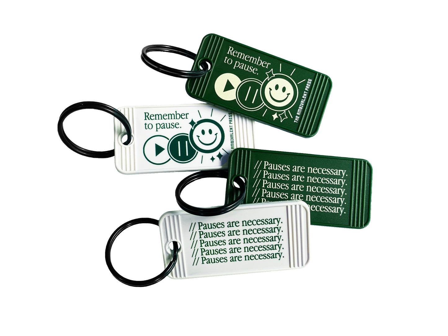 Mental Wellness Self-Care Rectangle Keychain - The Ambivalent Press