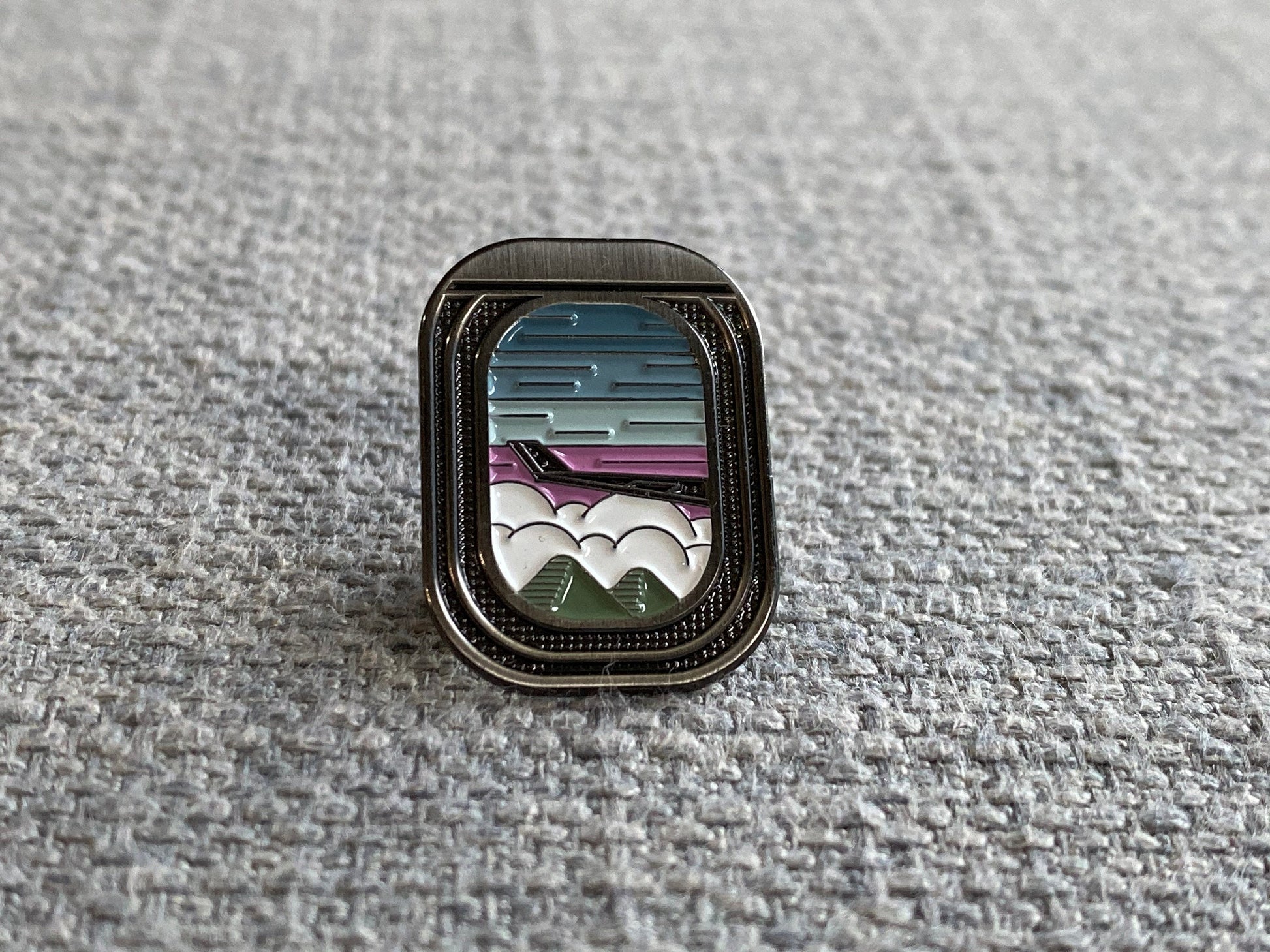 Plane Window Enamel Pin - The Ambivalent Press