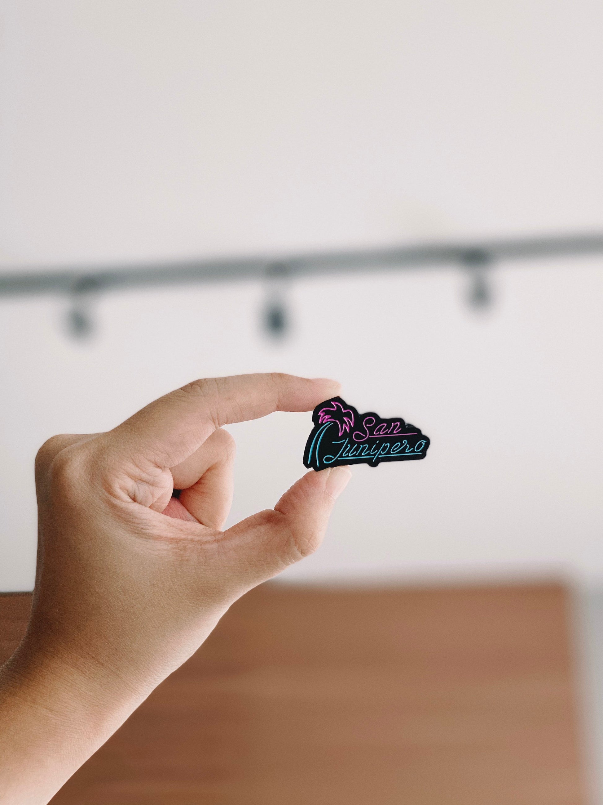 San Junipero Black Mirror Inspired Enamel Pin - The Ambivalent Press