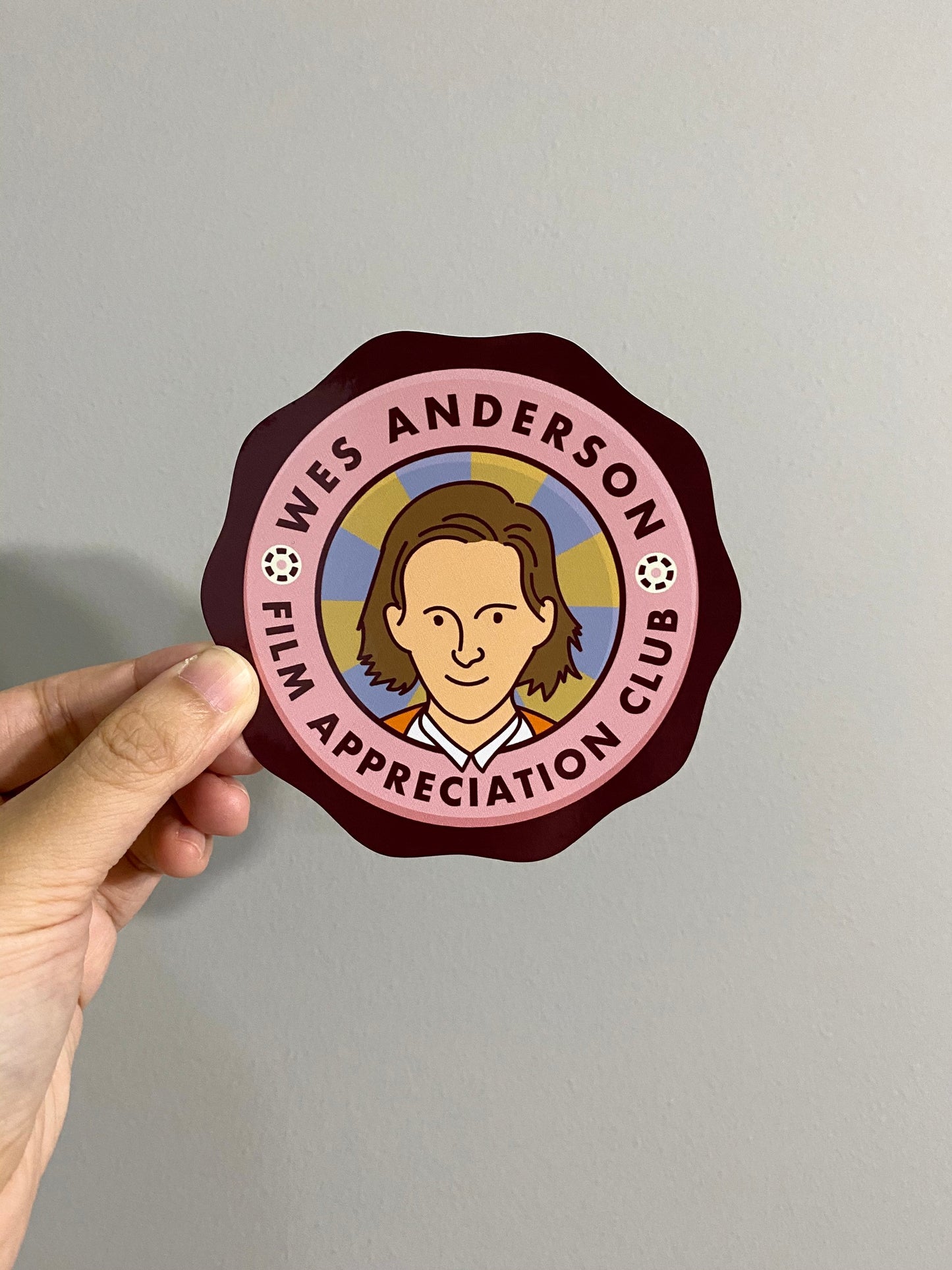 Wes Anderson Fan Club Static Cling Decal - The Ambivalent Press