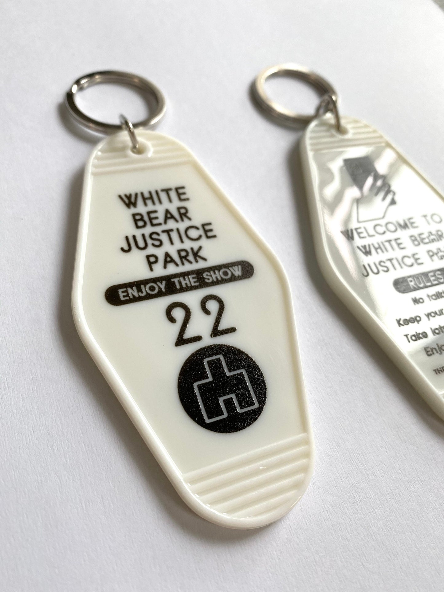 White Bear Justice Park Black Mirror TV Show Inspired Key Fob - The Ambivalent Press