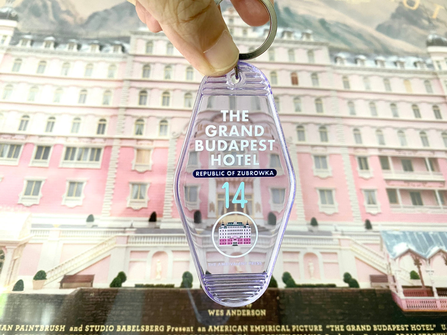 Budapest Hotel Motel Key Fob - The Ambivalent Press