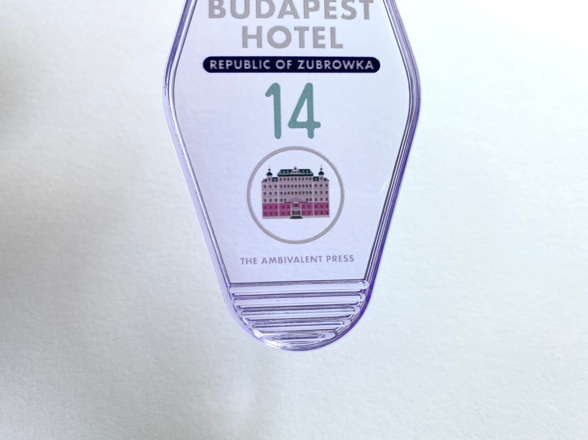 Budapest Hotel Motel Key Fob - The Ambivalent Press