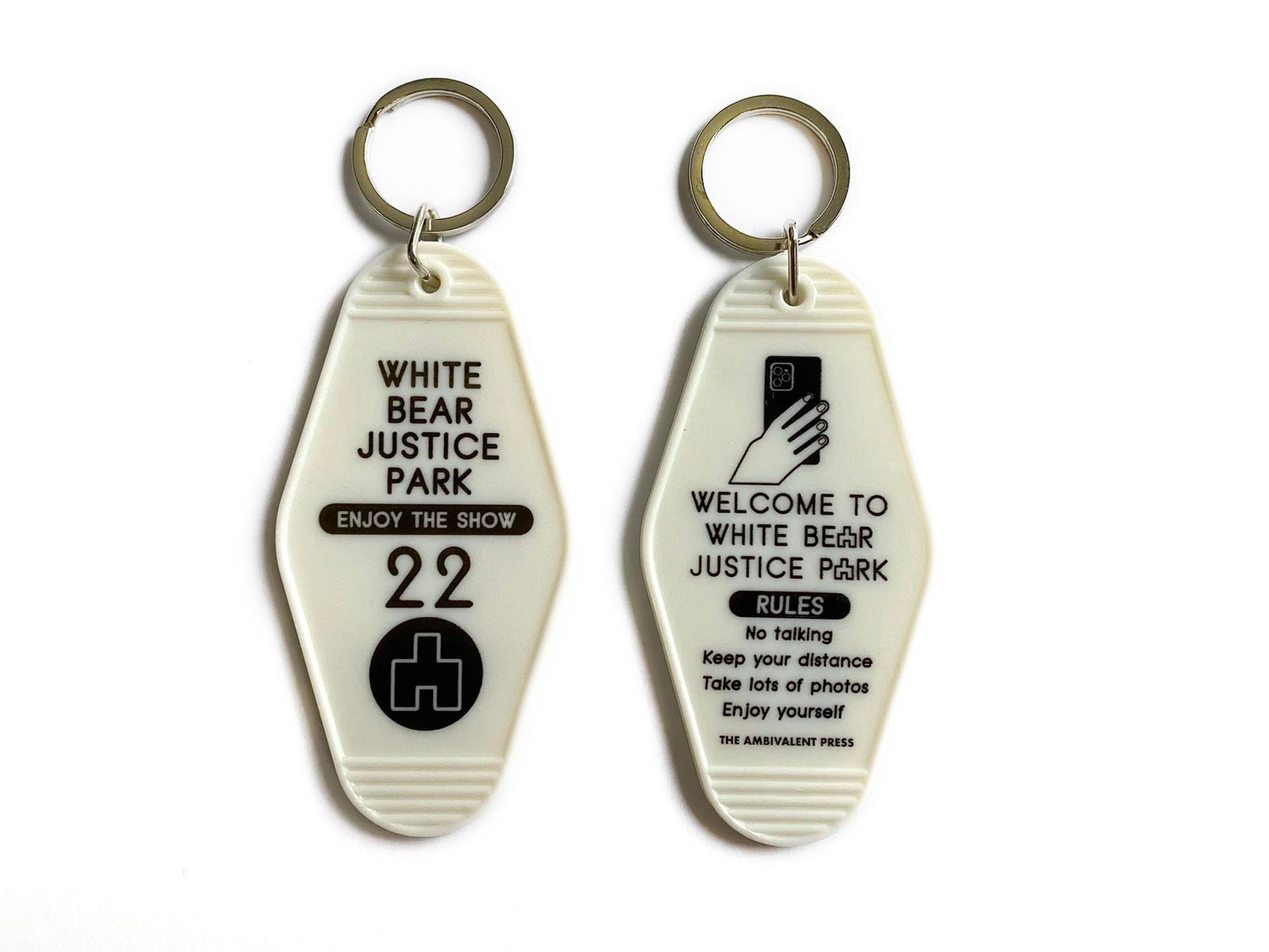 White Bear Justice Park Black Mirror TV Show Inspired Key Fob - The Ambivalent Press