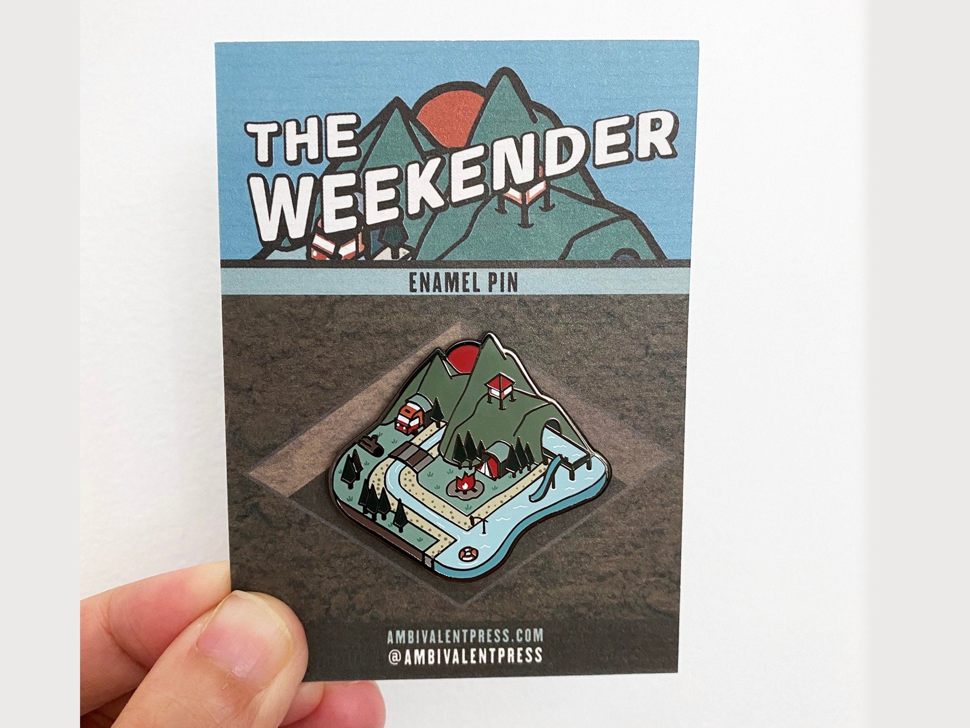 The Weekender Enamel Pin - The Ambivalent Press