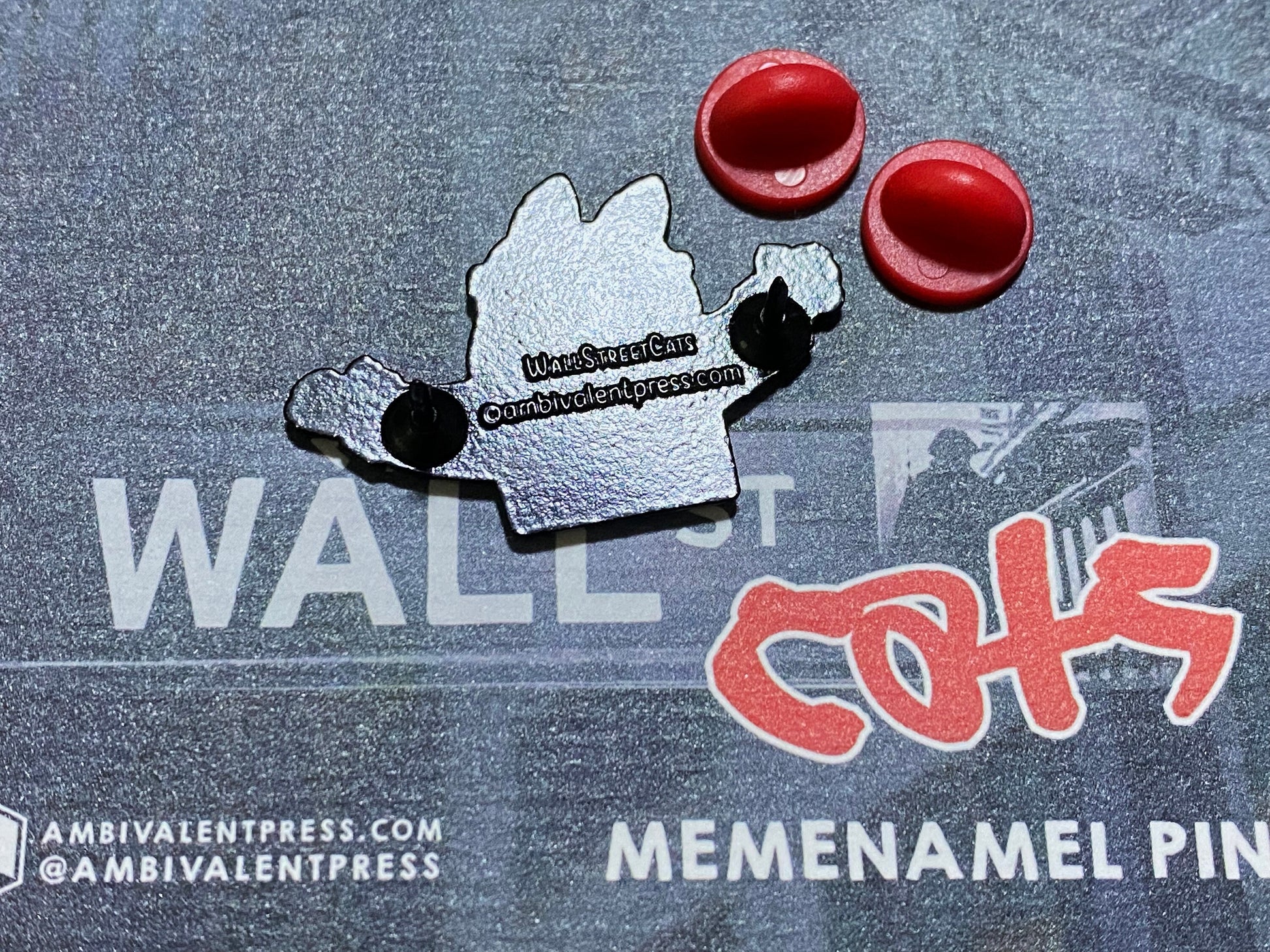 Wall Street Cats Meme Enamel Pin - The Ambivalent Press