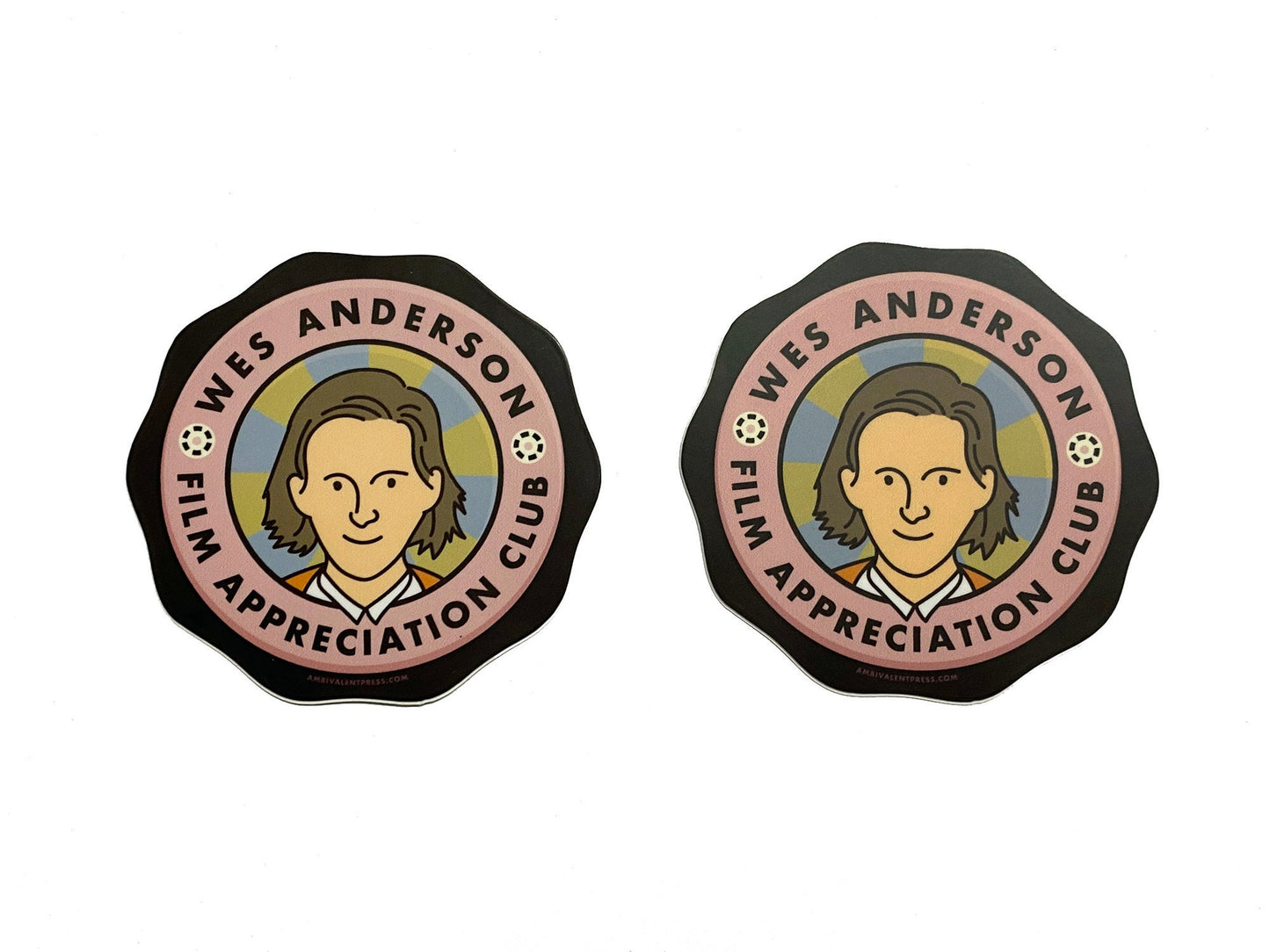 Wes Anderson Fan Club Stickers - The Ambivalent Press