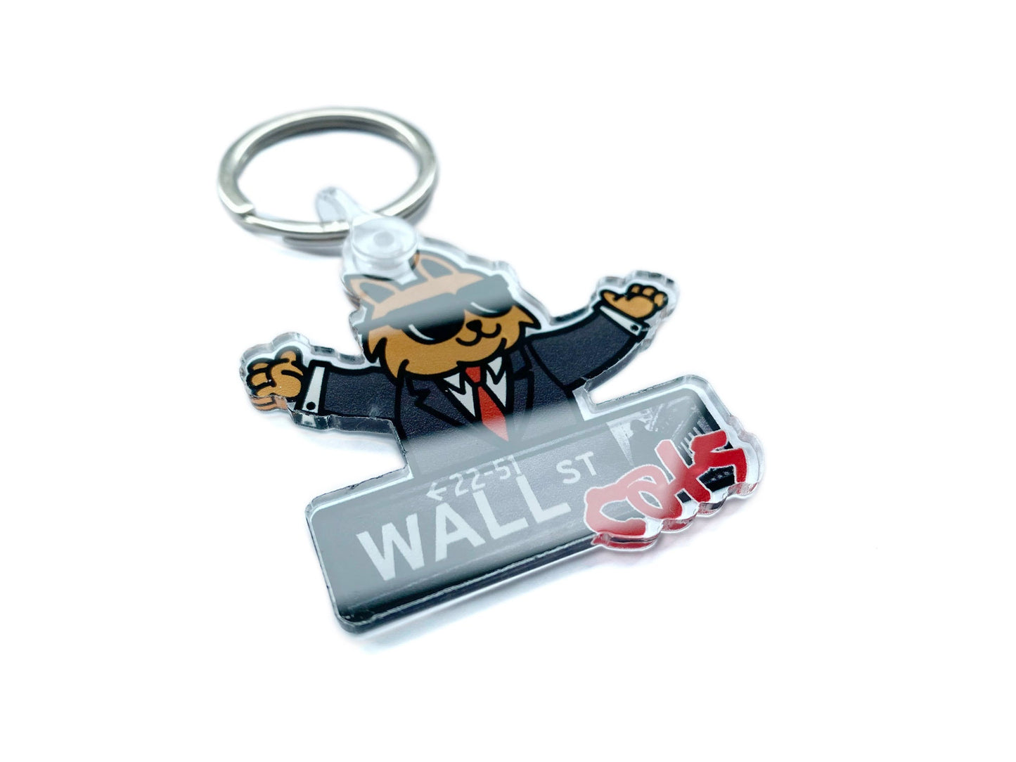 Wall Street Cats Meme Keychain - The Ambivalent Press