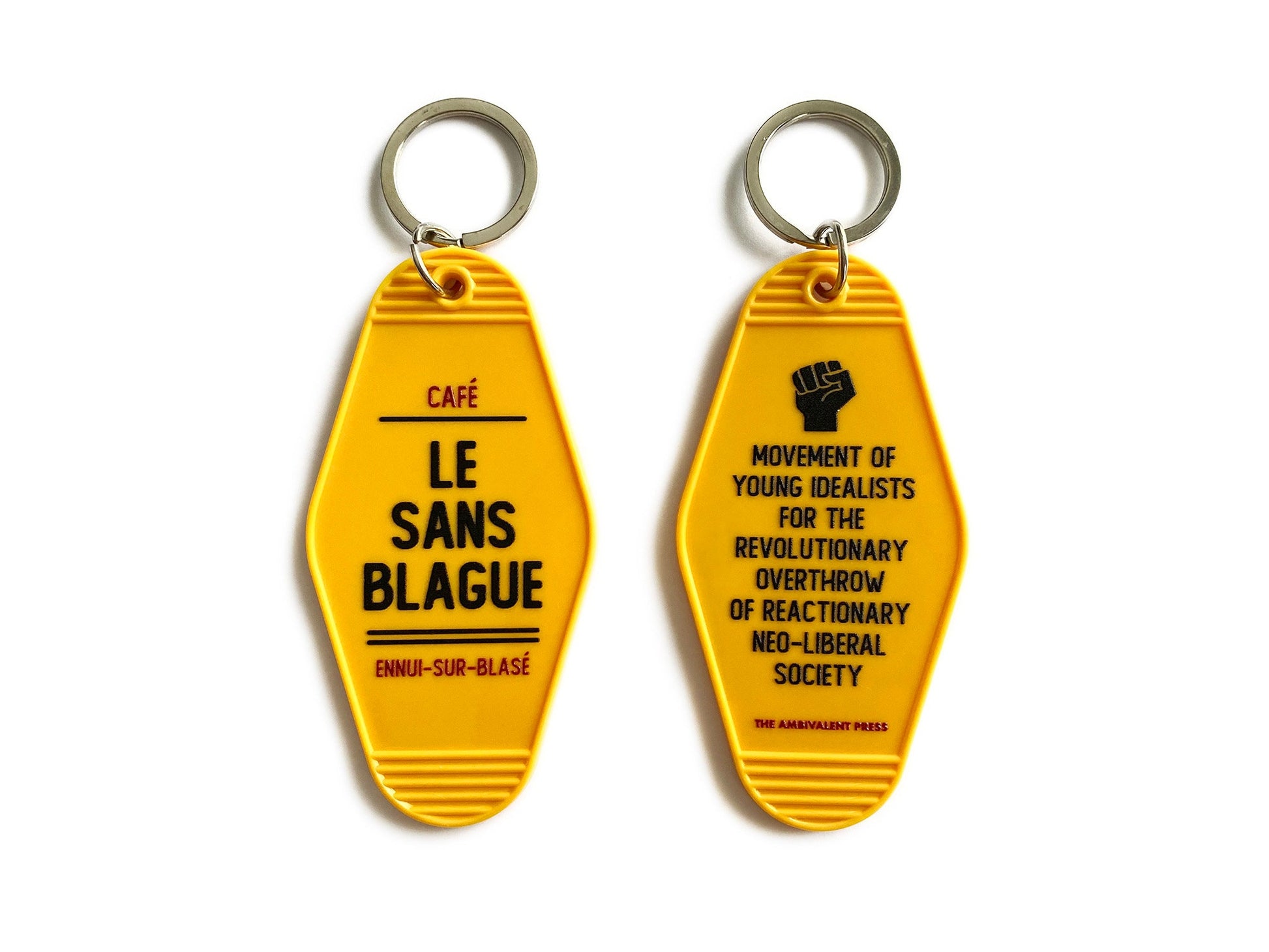 Le Sans Blague Motel Key Fob & Pouch - The Ambivalent Press