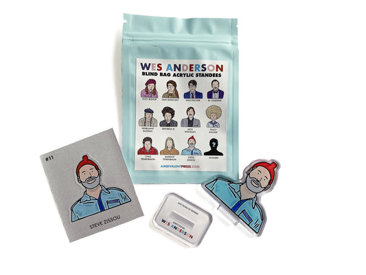 Wes Anderson Movie Characters Mystery Acrylic Standee - The Ambivalent Press