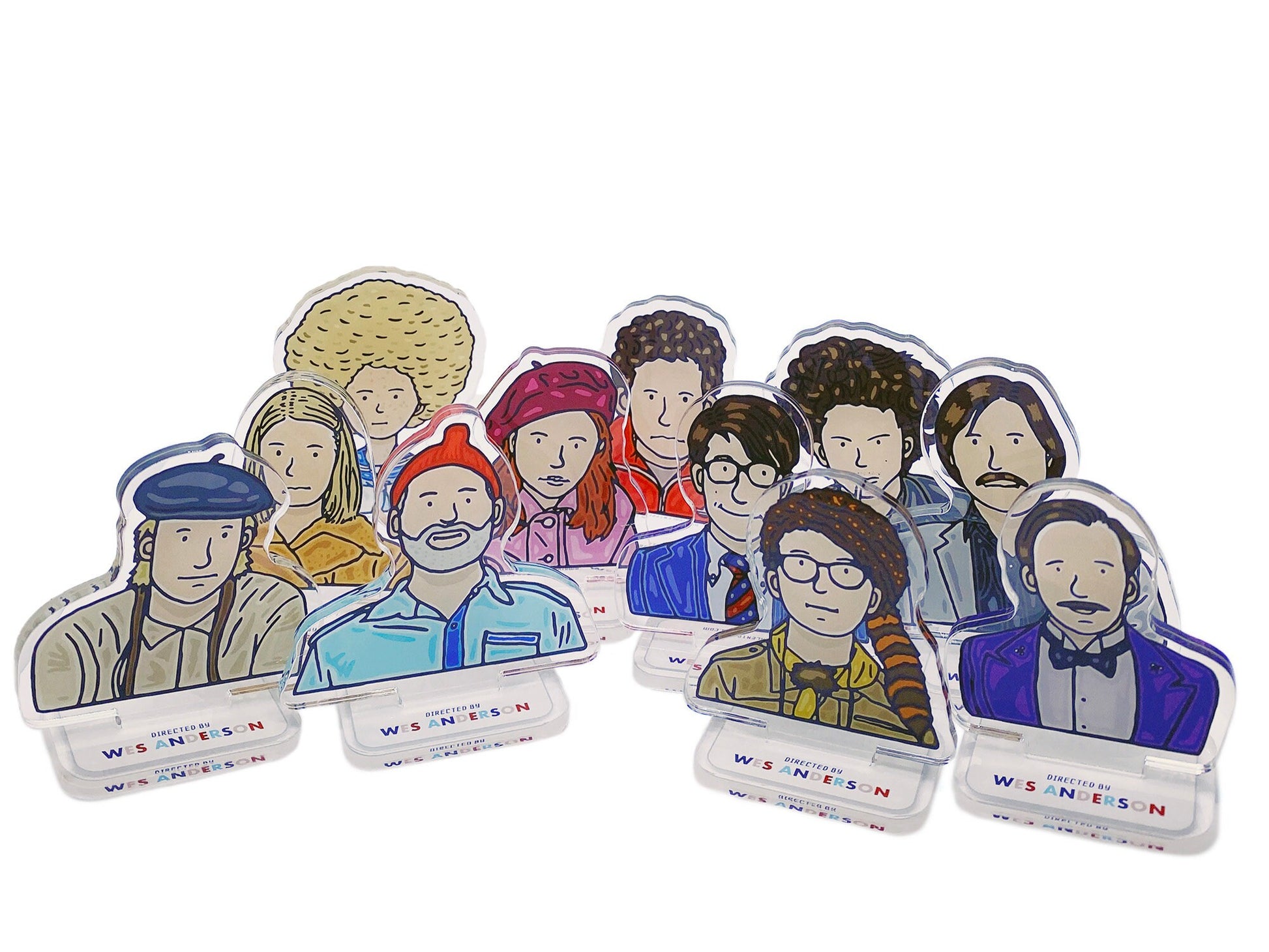 Wes Anderson Movie Characters Mystery Acrylic Standee - The Ambivalent Press