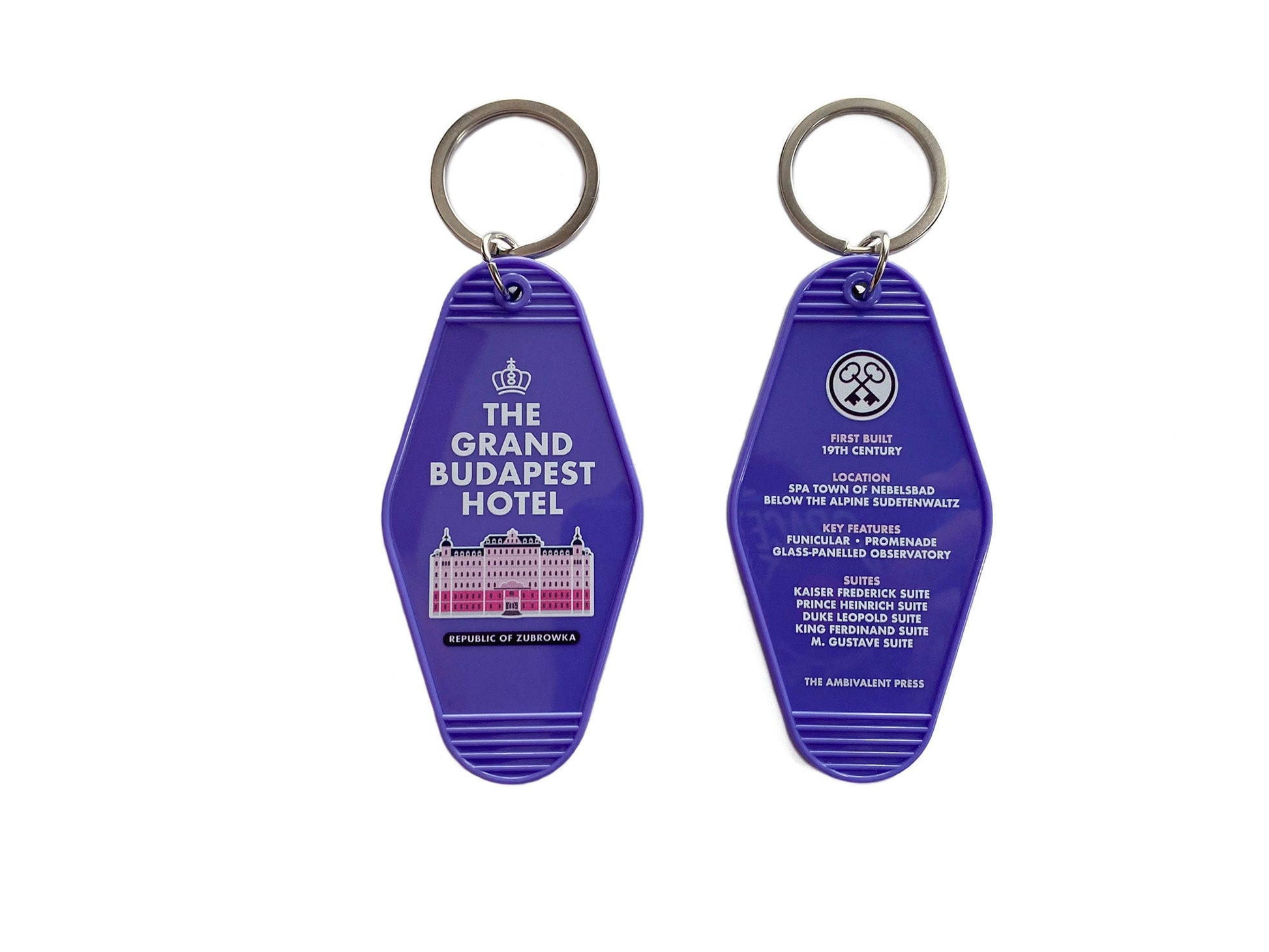 Budapest Hotel Motel Key Fob - The Ambivalent Press