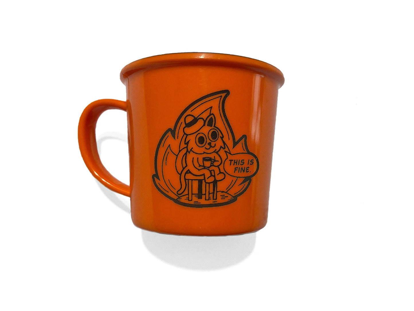 This Is Fine Cat Mini Mug - The Ambivalent Press