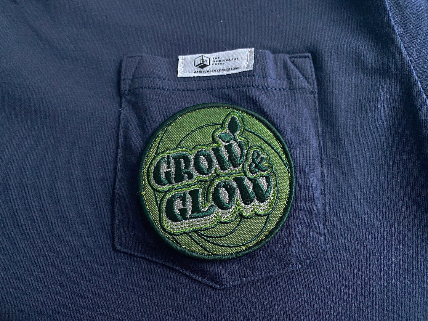 Grow and Glow Embroidered Patch - The Ambivalent Press