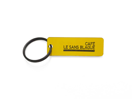 Cafe Le Sans Blague The French Dispatch Inspired Key Tag - The Ambivalent Press