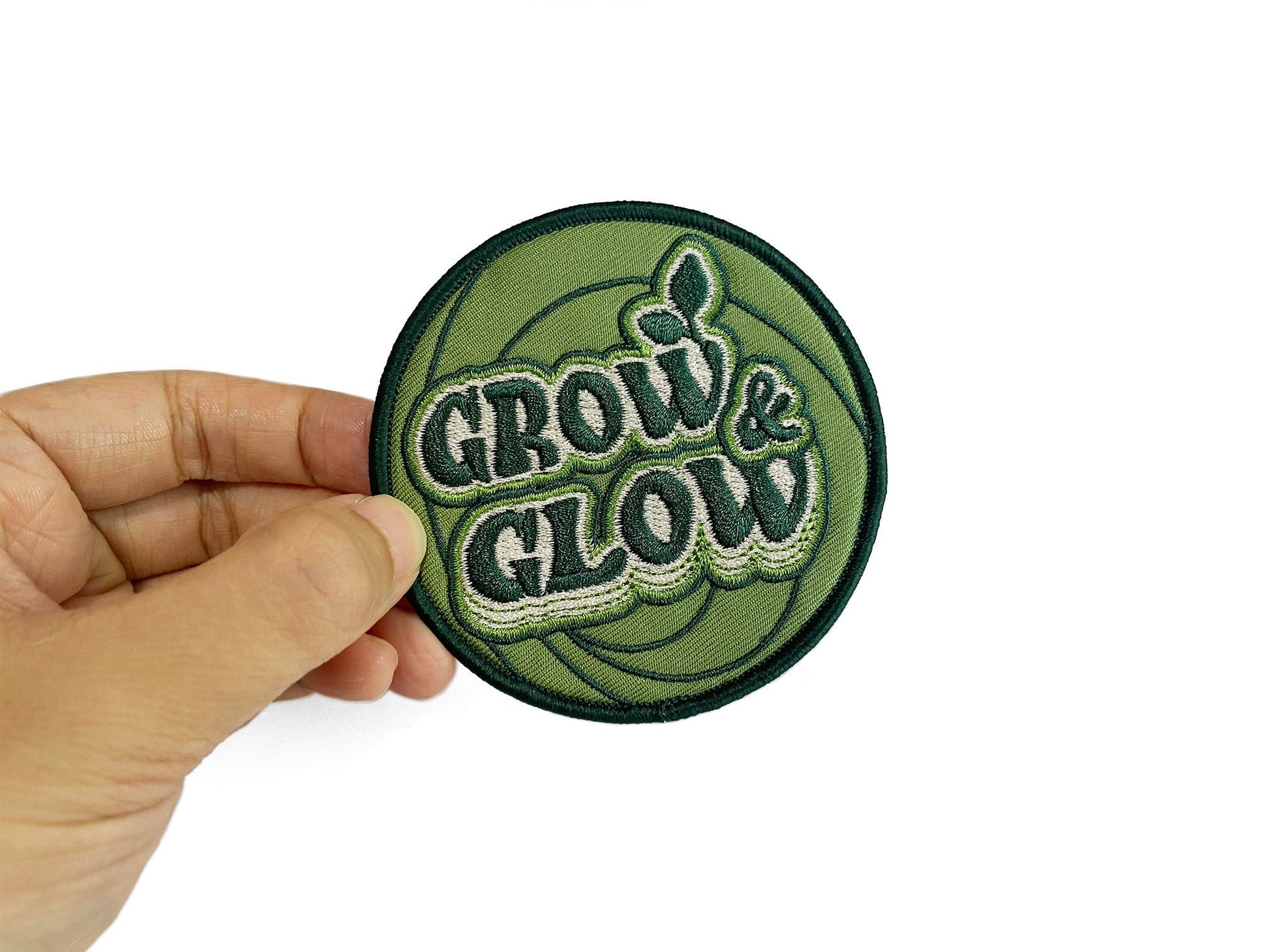 Grow and Glow Embroidered Patch - The Ambivalent Press