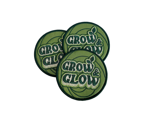 Grow and Glow Embroidered Patch - The Ambivalent Press